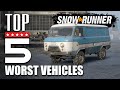 Top 5 WORST Vehicles in #Snowrunner (PS4)