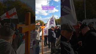 Christian's arrive at Marble Arch with UKIP