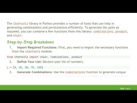 How to Generate Unique Combinations from a List in Python Using itertools