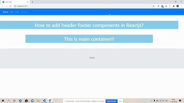 How to create header and footer files in reactjs ?