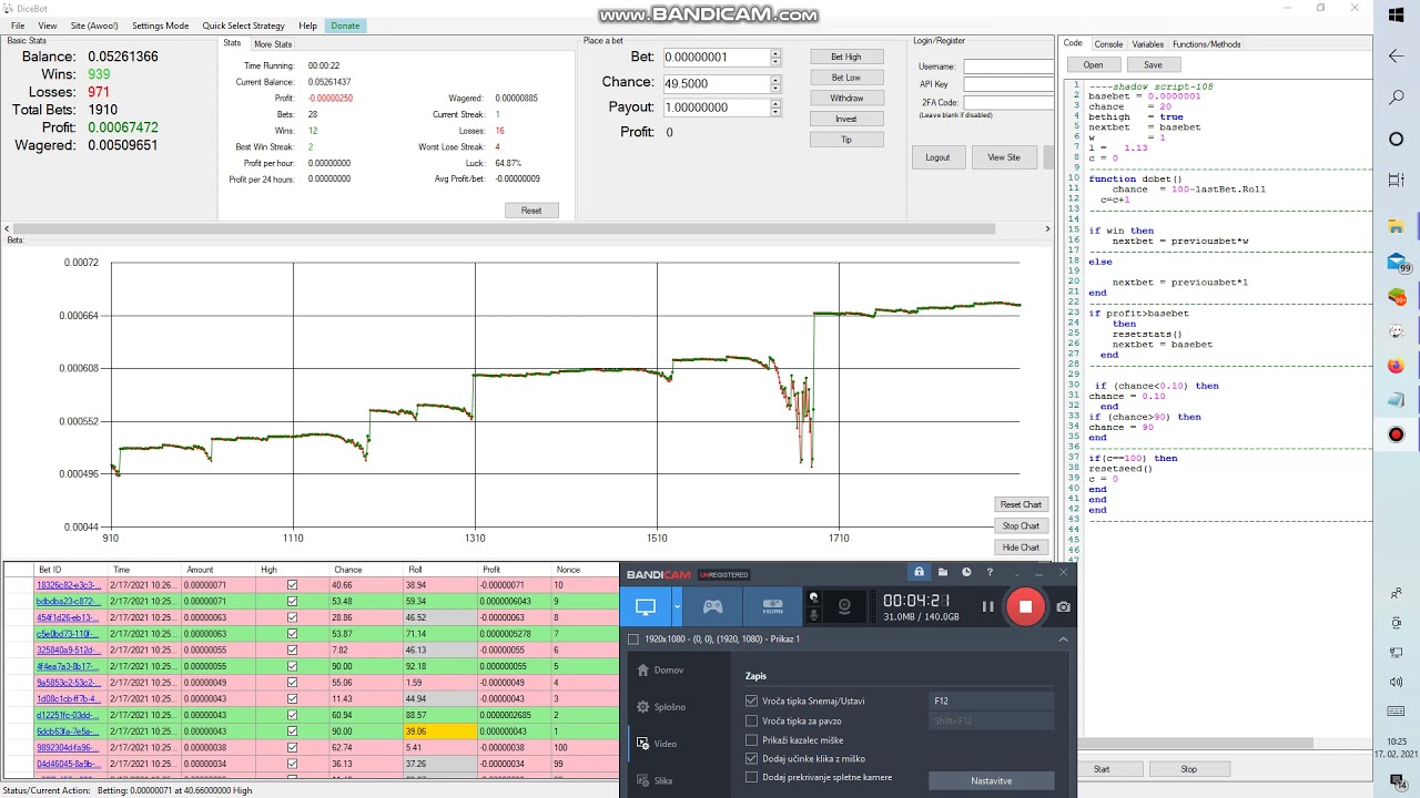 DICEBOT LTC SCRIPT-SHADOW