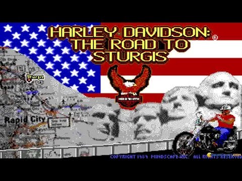 Harley-Davidson: Road To Sturgis gameplay (PC Game, 1989)