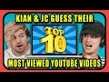 Can YouTube Stars Guess Their Top 10 Most Viewed YouTube Videos? | Kian & JC