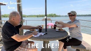 Dock Fishing  Cooking Hamburgers On The Fire Pit  Iron Skillets  Lake Life @ourforeverfarm