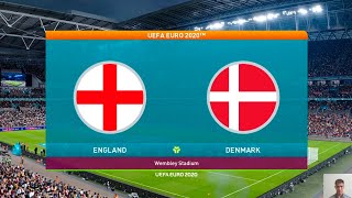 PES - ENGLAND vs DENMARK EURO 2021 Semi Final - Full match HD efootball gameplay