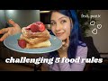 CHALLENGING 5 ANOREXIA FOOD RULES (eating disorder recovery)