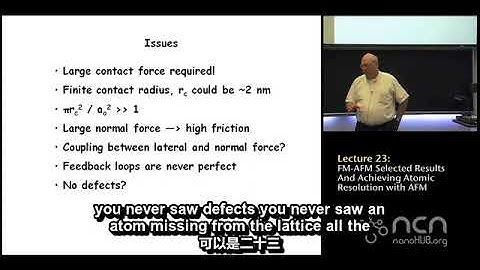 第23节 FM AFM Selected Results and Achieving Atomic Resolution with AFM