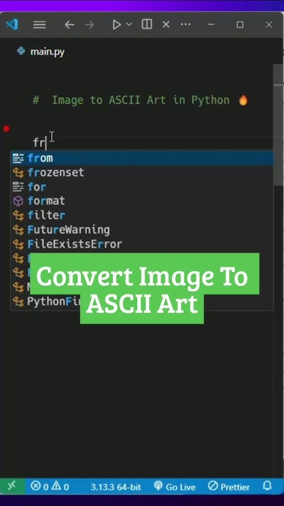 This Python Code Turns Any Image into ASCII Art π²π» #shorts #python # ...