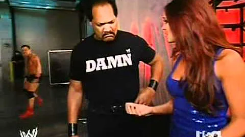 Maria, Ron Simmons and Santino Marella Backstage -...