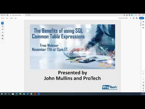 The Benefits of Using SQL Common Table Expressions - YouTube