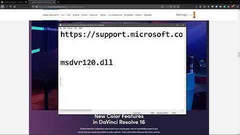 Fix Missing msvcr120.dll File from Microsoft in 1 Minute When Installing Resolve Video Editor 19