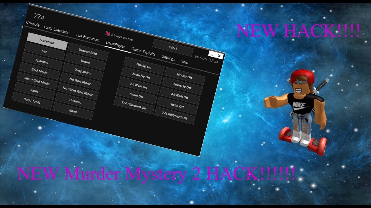 Roblox Hack Working New Murder Mystery 2 Noclip Teleport Op - new roblox hackexploit for murder mystery 2