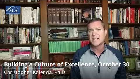 Building your Culture of Excellence, October 30