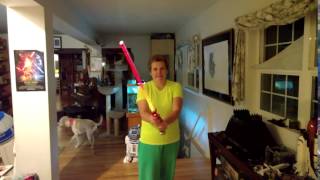 Lara's Christmas Lightsaber Cane (rough)