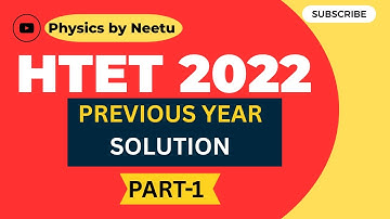 HTET 2022 Physics Previous Year Solution| Part -1 | TET Exams