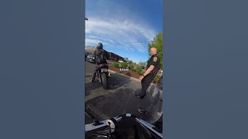 Bikers flip up plate caught by police man #biker #bikelife #bike #shorts