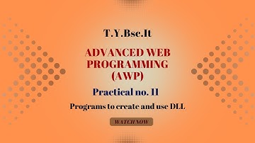 Advanced Web Programming Practical - 11| Programs to create and use DLL | Step By Step Guide