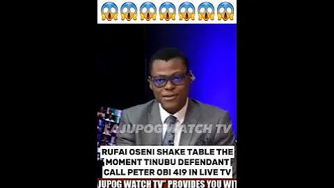 😱RUFAI FINISH TINUBU IN LIVE BROADCAST IN ARISE TV #shorts #short