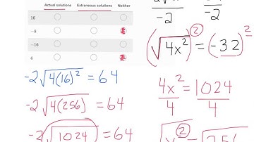 Solving Radical equations with Extraneous solutions