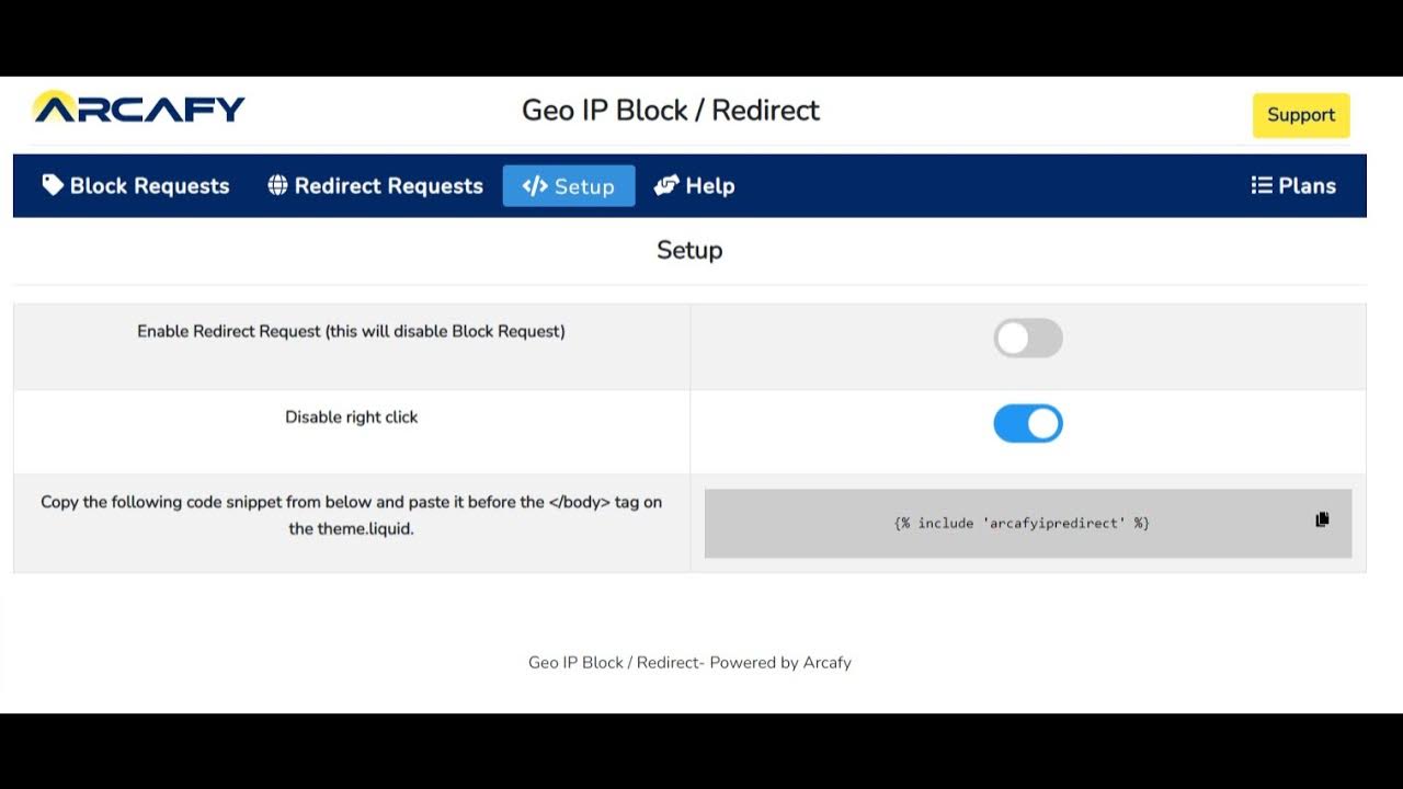 Geo IP Block / Redirect Enable Redirect setup YouTube