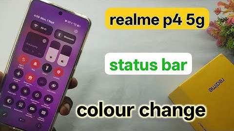 Realme p4 me notification bar colour kaise badle | realme p4 status bar colour change setting
