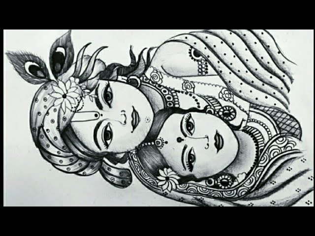 How to Draw Lord Krishna Step By step || Simple pencil drawing of Lord  krishna with bansuri - YouTube