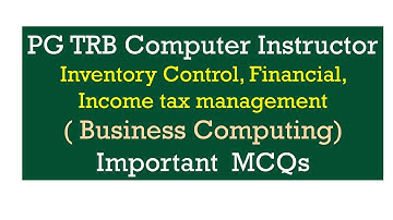 PG TRB Computer instructor :Important MCQ