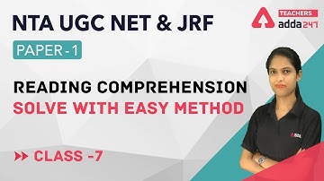 UGC NET Paper 1 | English | Reading Comprehension With Easy Method #7 | UGC NET Exam Preparation