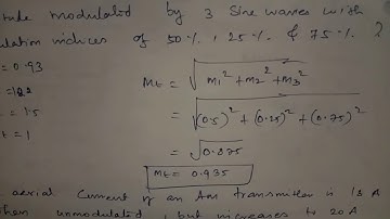 Problems on Modulation Index