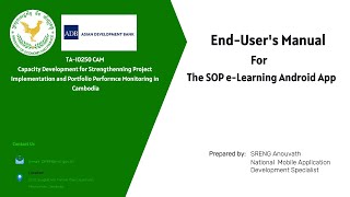 Android app's manual for the SOP e-learning