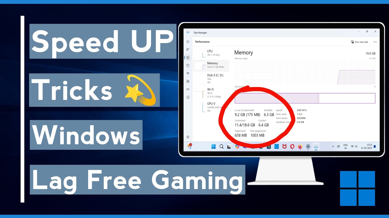 Image showcasing How to Speed Up Your Windows 11 &10 Performance best settings Lag Free ...