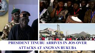 BREAKING: TINUBU ARRIVES IN JOS OVER ANGWAN RUKUBA ATTACKS