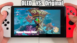 Zelda Games OLED Switch vs. Original Nintendo Switch - Side by Side Comparison