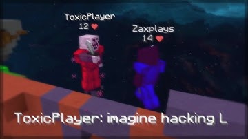 Dueling A Toxic Player In Hypixel Bridge   *Hackusated*