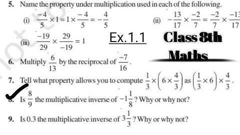Class 8th | Maths Chapter 1 Exercise 1.1(Que.8)
