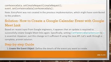 Fixing the Google Meet Link Creation Issue in Google Calendar API