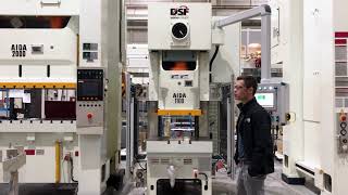 Servo Press | AIDA DSF-C1-A Gap Frame Stamping Press | AIDA / Allen-Bradley Control Walk Through