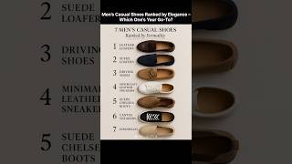Men’s Casual Shoes Ranked by Elegance Which One’s Your Go-To? #MensShoesGuide #StyleRanked #fashion