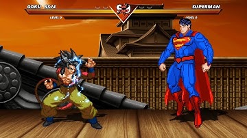 GOKU SSJ4 vs SUPERMAN - Highest Level Incredible Epic Fight!