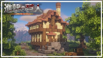 Building Eren Jaegers House from Attack on Titan | Minecraft Tutorial