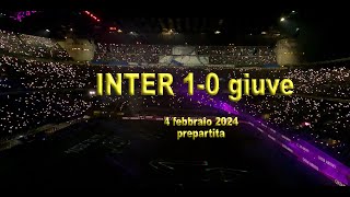 INTER 1-0 juve | 4/02/2024 | Spettacolo di laser nel Prepartita e formazioni INTER #inter #iminter