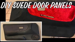 DIY Custom Interior  Suede and Crushed Velvet 240sx Door Panels