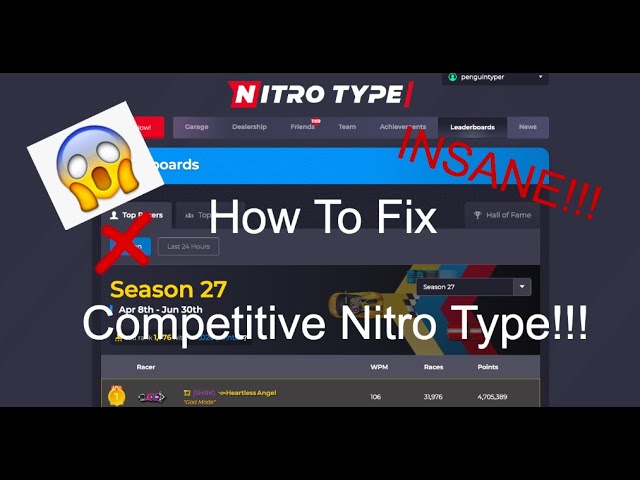 Nitro Type, Competitive Typing Game