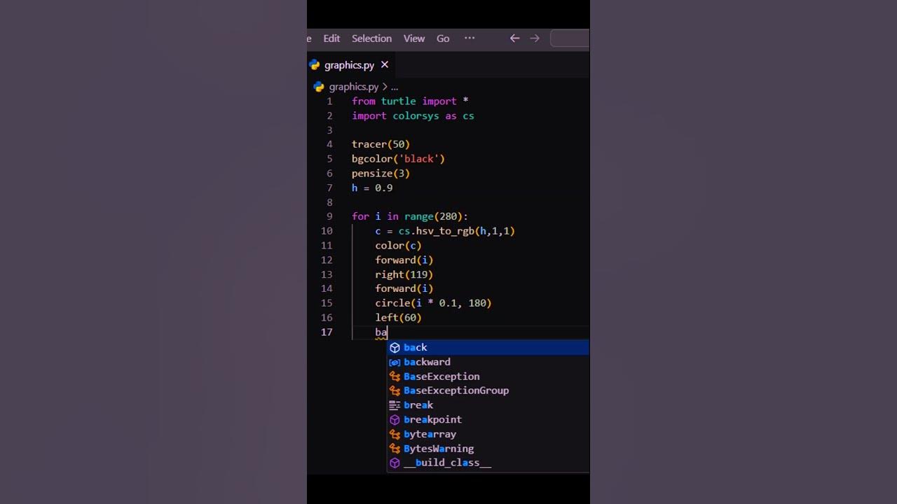 Just 19 Lines of Code to Make this In PYTHON || Amazing Graphics ...