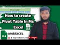 How to create Pivot Table In Ms Excel | Bangla Tutorial 2024 #msexcel