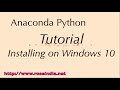 How to install anaconda python in windows 10