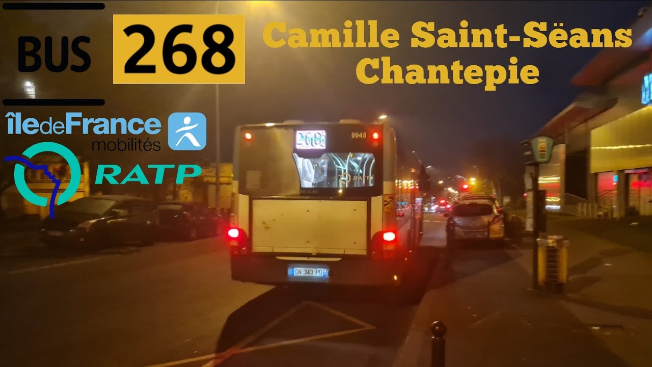 Bus 268 Ratp man lion s'city Le Trajet Entre Camille Saint-Sëans ...