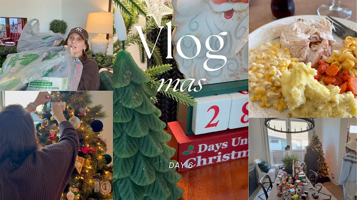Vlogmas Day 6 🎄 Thanksgiving Day With Me • Turkey Trot, Tree Decorating & Dinner