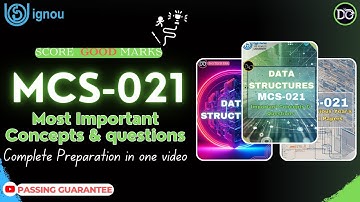 Complete Preparation of MCS-021| MCS-021 Important Questions & Concepts | IMP