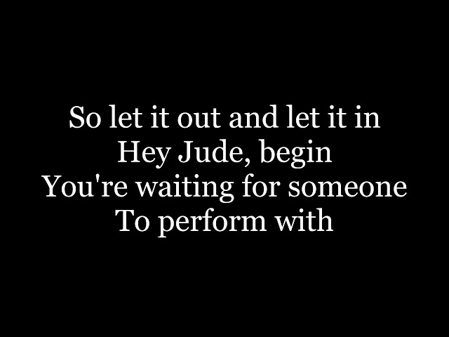 The Beatles - Hey Jude ( lyrics ) class=